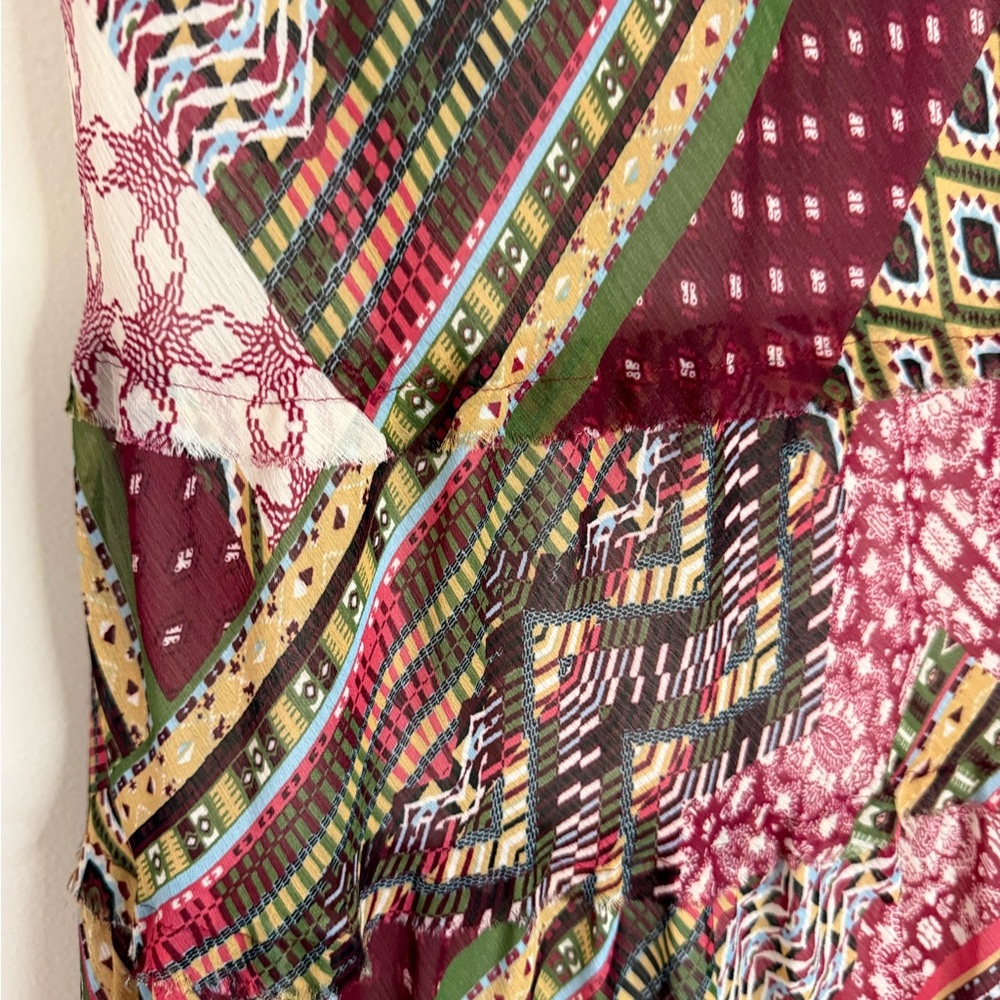 Jones Studio Sleeveless Pink Patchwork Boho Maxi Dress in size 8 - Picture 4 of 12